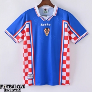 Chorvatsko 1998 Retro Venkovní Dres Krátký Rukáv